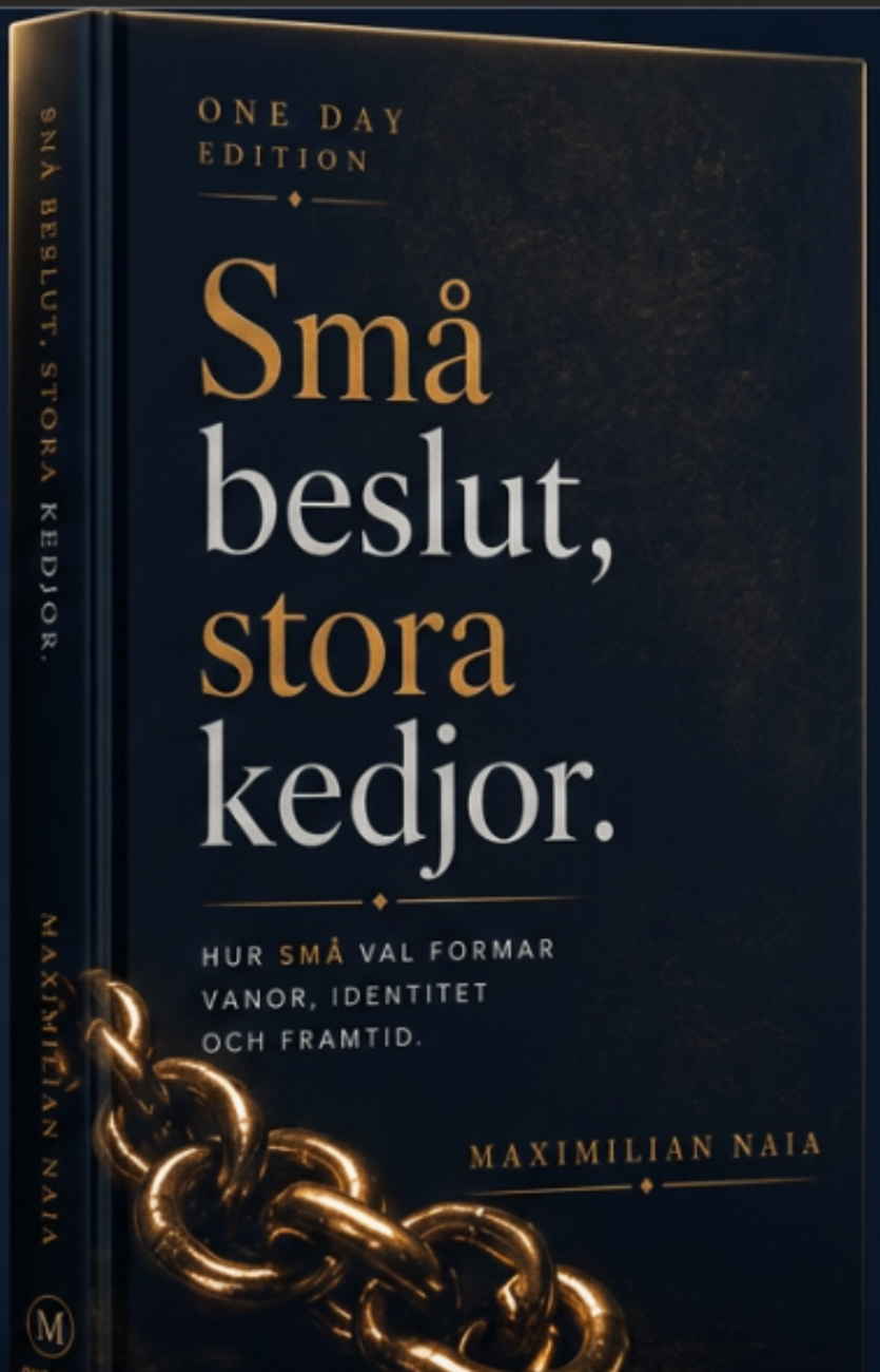 Bokomslag — Små beslut, stora kedjor av Maximilian Naia